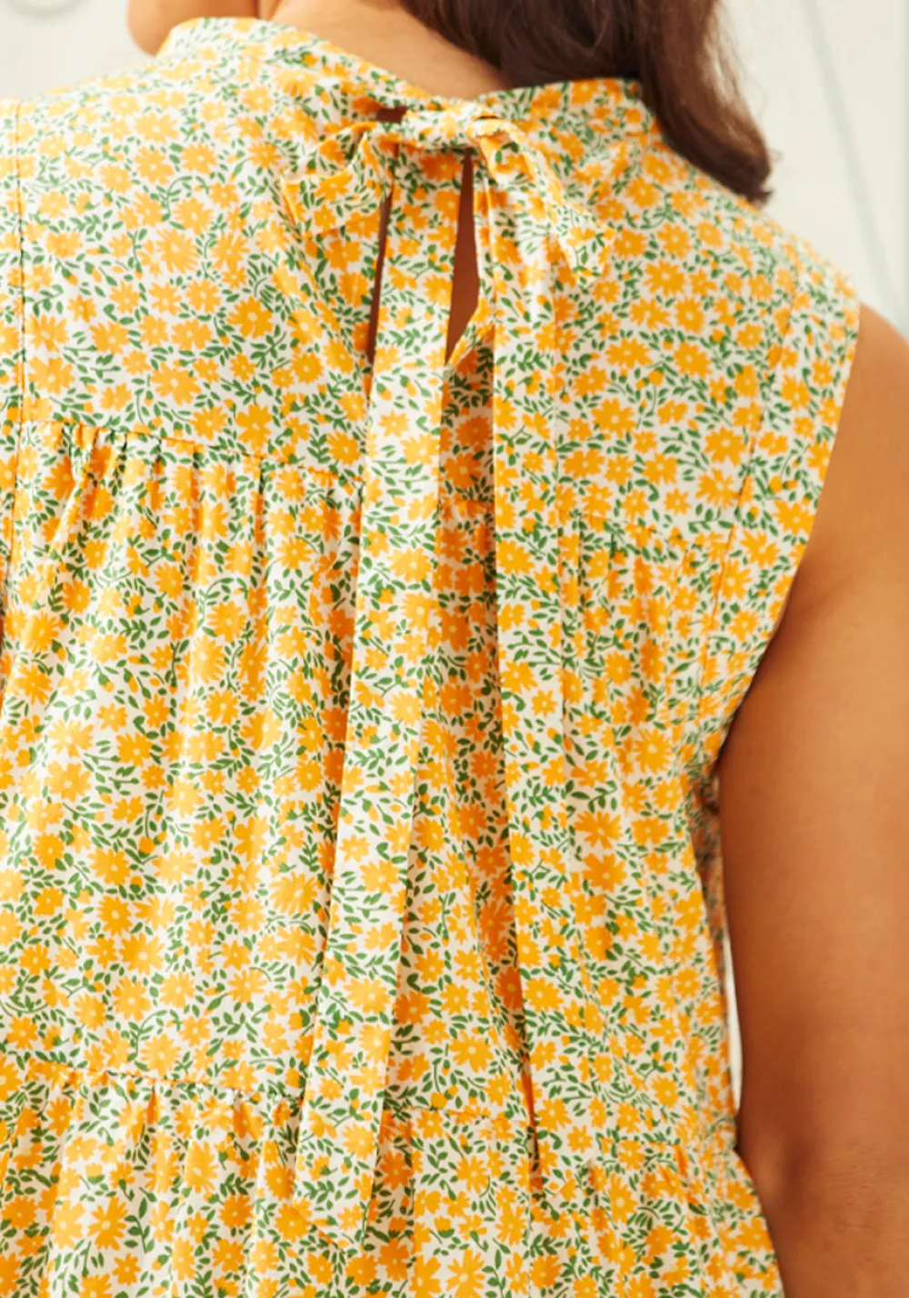 Garden Glamour Sleeveless Shift Dress Orange Blossom Outlet