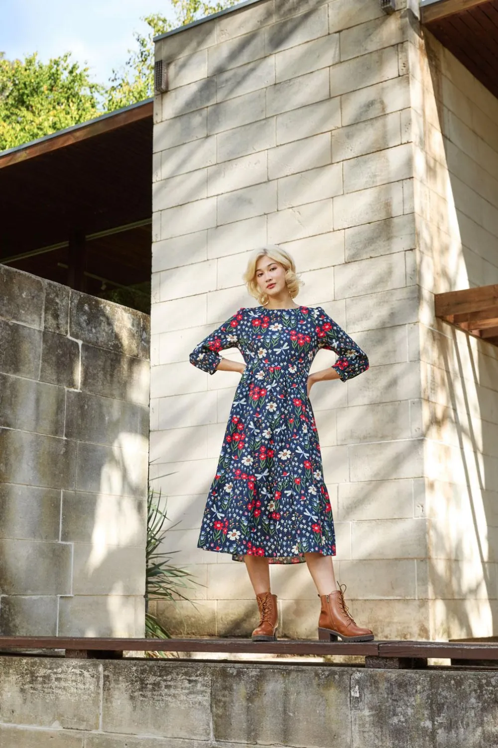 Garden Life Midi Dress New