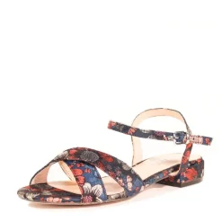Geisha Floral Sandals NAVY Online