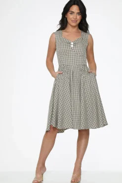 Gingham Swing Dress Outlet