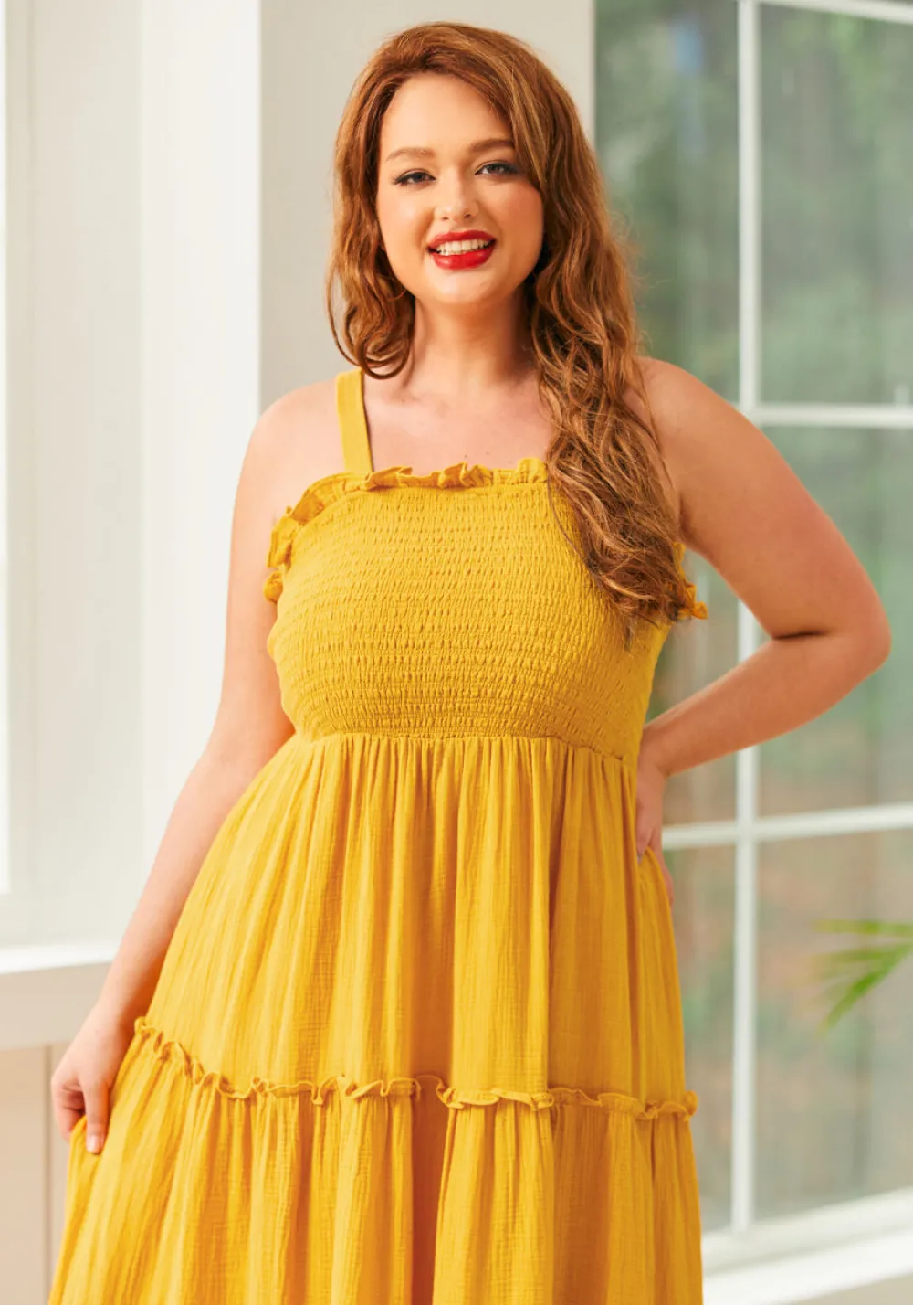 Glimmering Goddess Maxi Dress Gold Nugget Clearance