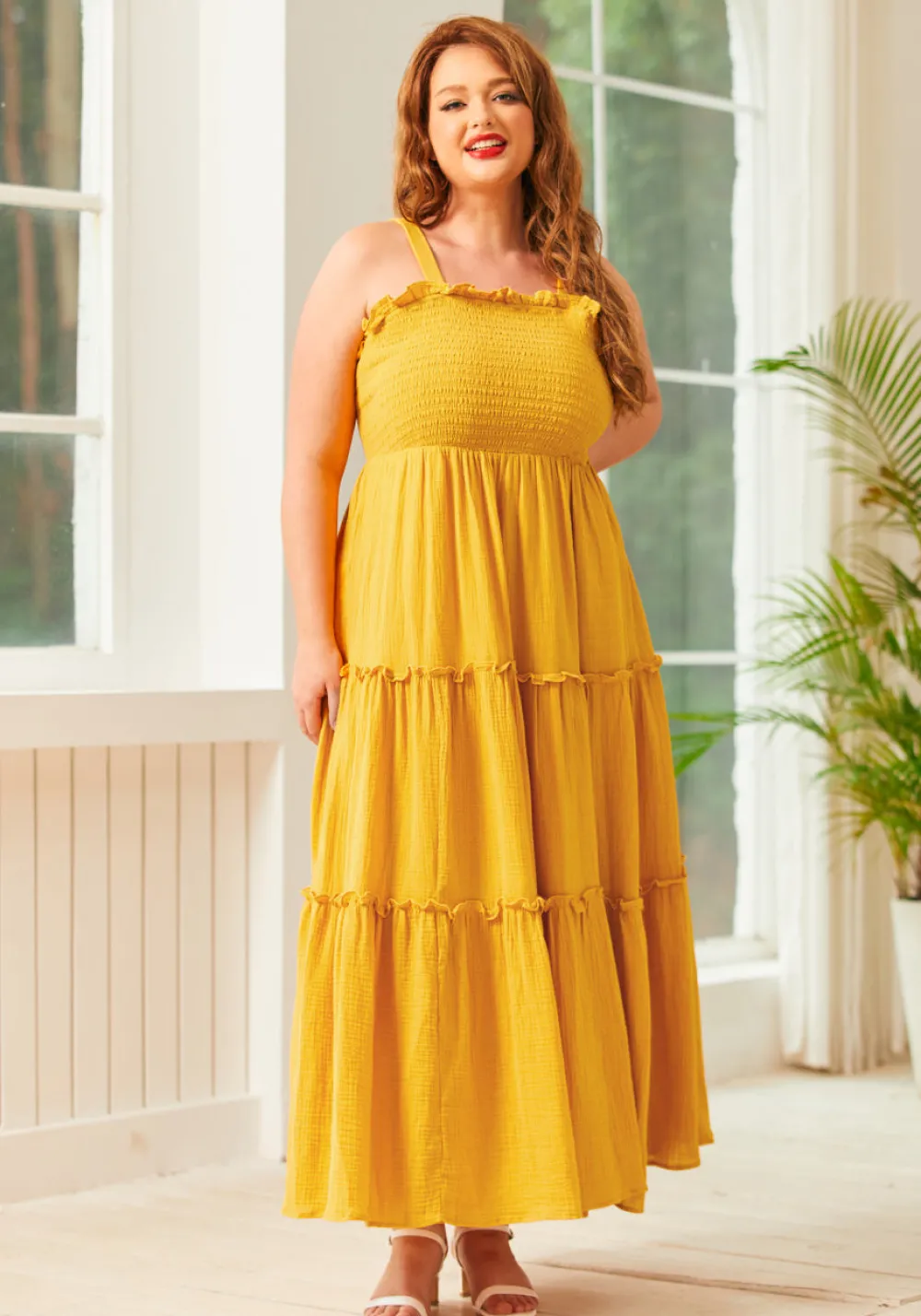 Glimmering Goddess Maxi Dress Gold Nugget Clearance