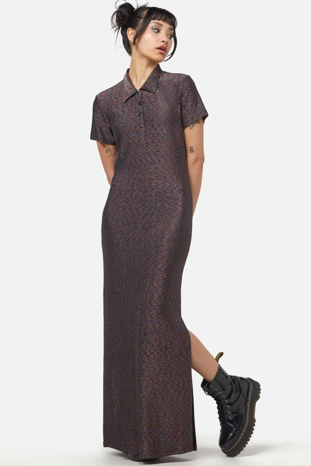 Dangerfield US Glitter Mesh Midi Dress Discount