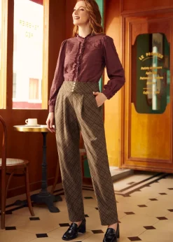 BTC Go-Go Girl Ruffle Blouse Blushing Blossom Sale