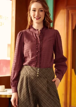 BTC Go-Go Girl Ruffle Blouse Blushing Blossom Sale