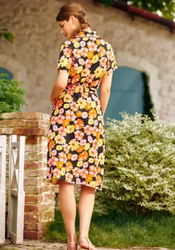 BTC Going Out and About Dress Black Floral New