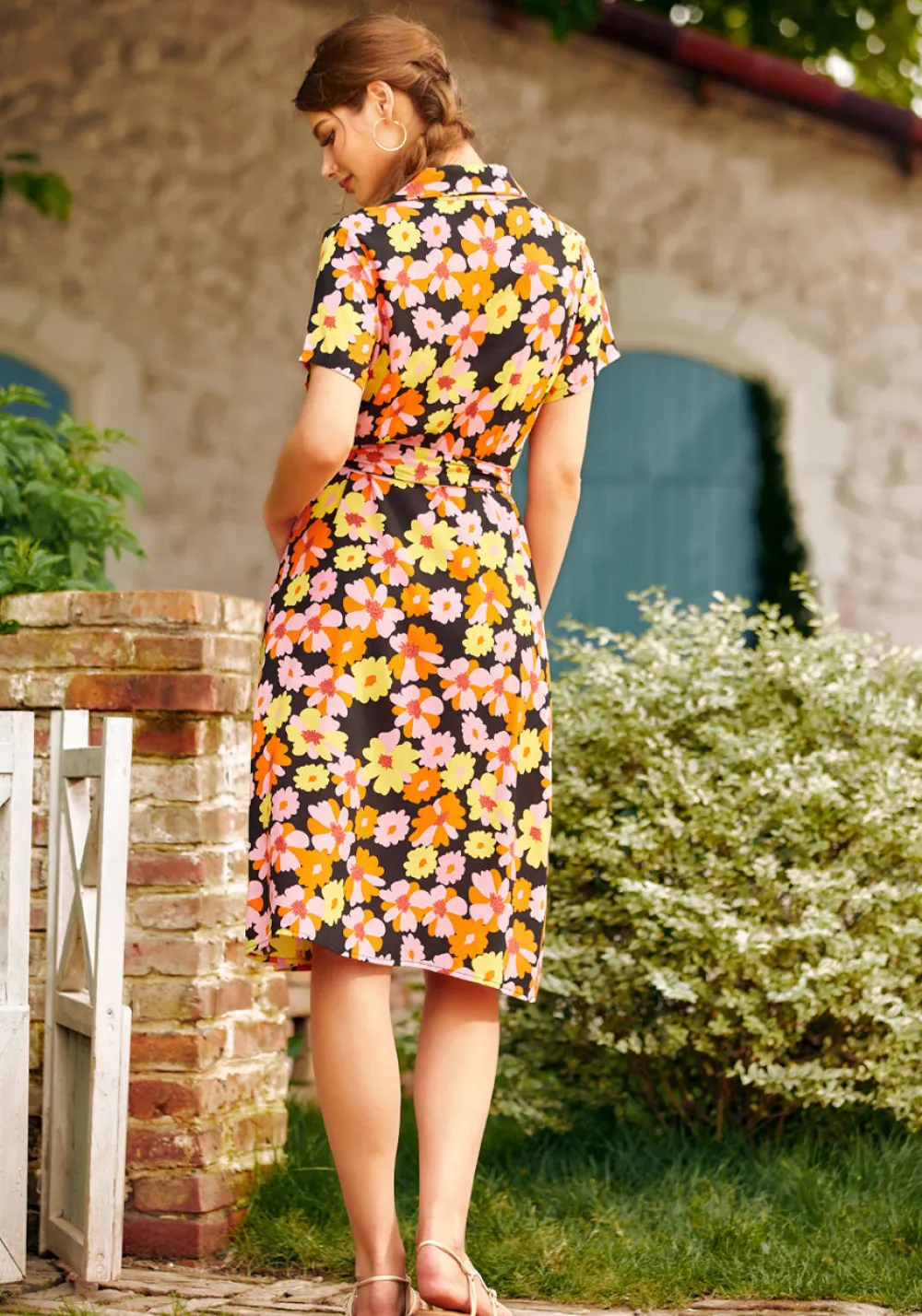 BTC Going Out and About Dress Black Floral New