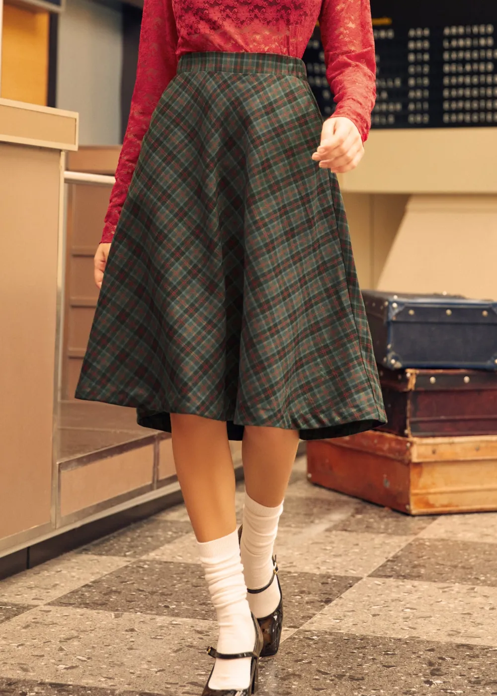 BTC Golden Hour Gal Midi Skirt Merry Lumberjack Dream Outlet