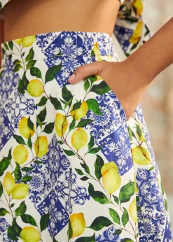 Golden Hour Gal Midi Skirt Santorini Discount