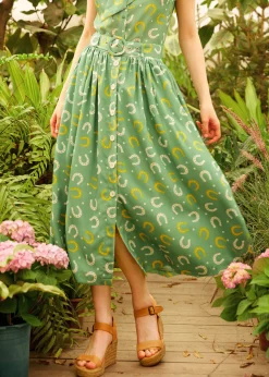 Golden Hour Glide Skirt Green Horseshoe Sale