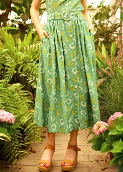 Golden Hour Glide Skirt Green Horseshoe Sale