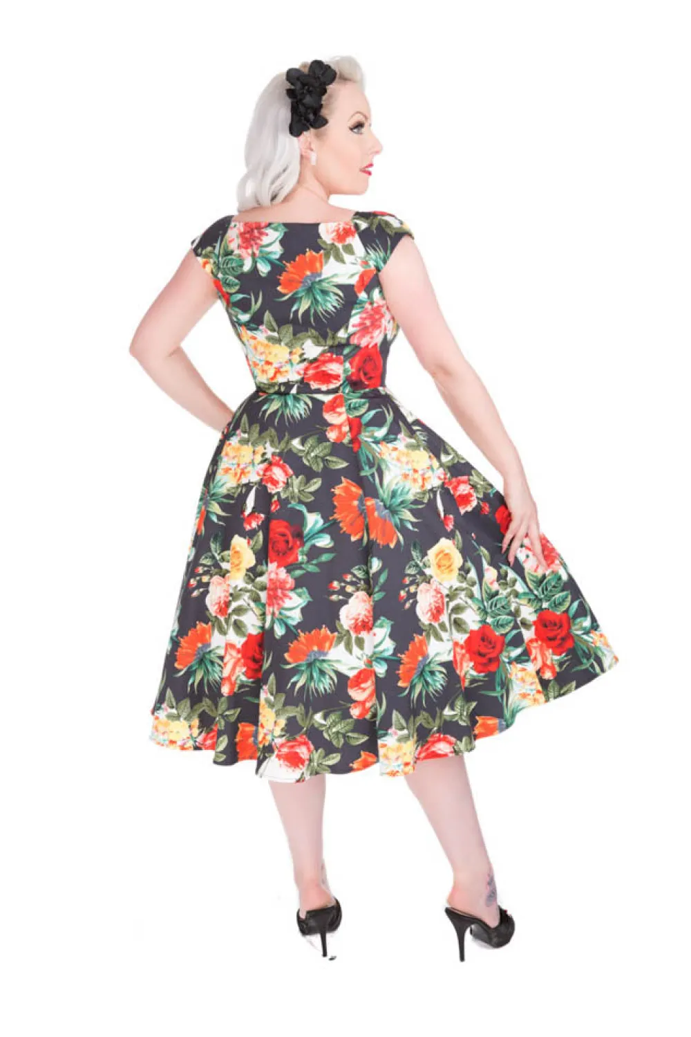 Graceful Rose Swing Dress Clearance
