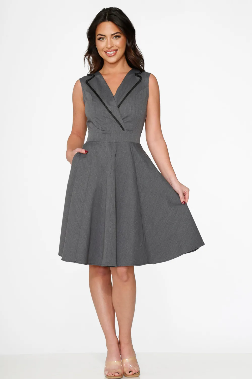 Grey Jenny Swing Dress