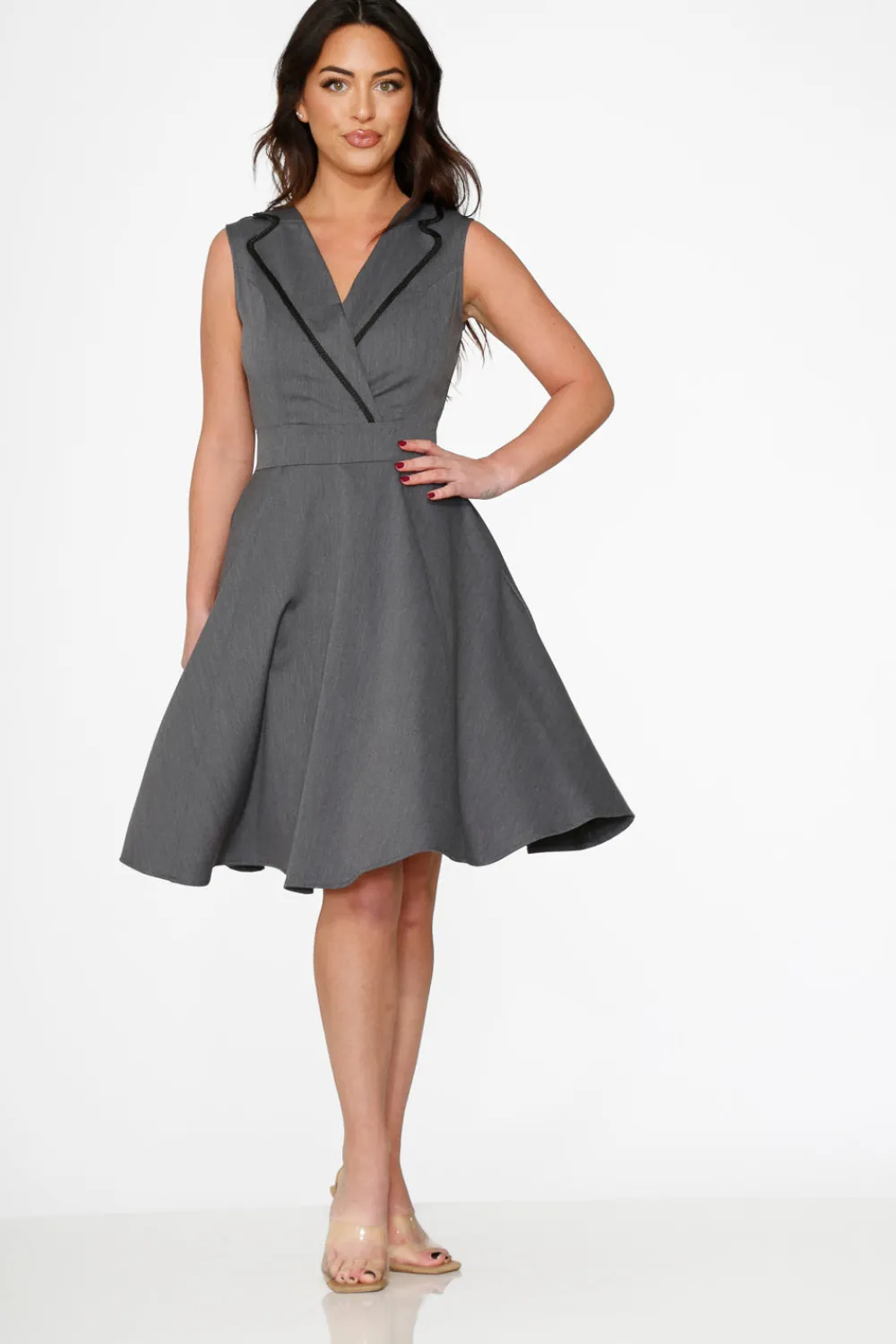 Grey Jenny Swing Dress