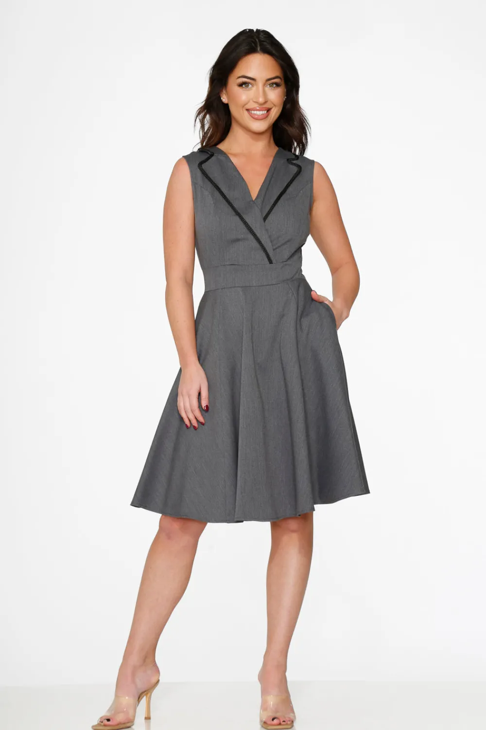 Grey Jenny Swing Dress