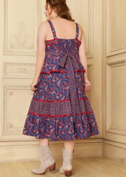 ModCloth x Gunne Sax GUNNE SAX for ModCloth Grace Peplum Midi Dress Circe's Crown Outlet