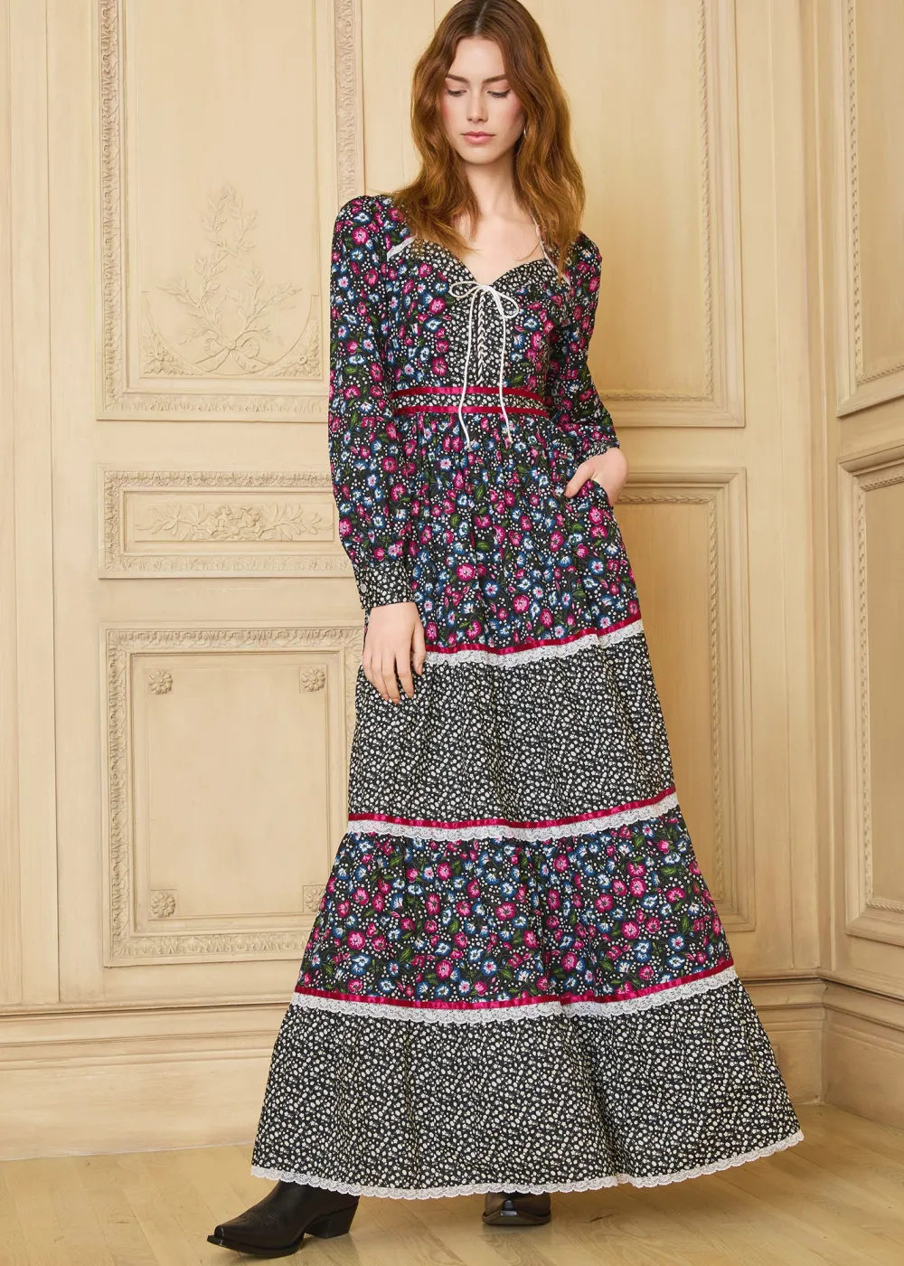 ModCloth x Gunne Sax GUNNE SAX for ModCloth Katie Maxi Dress Enchanting Bloom New