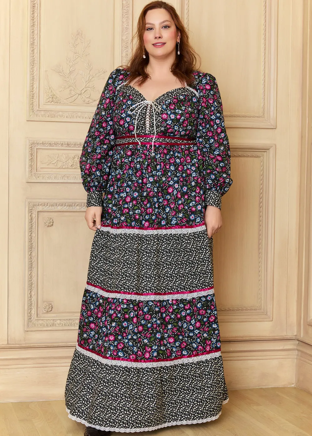 ModCloth x Gunne Sax GUNNE SAX for ModCloth Katie Maxi Dress Enchanting Bloom New