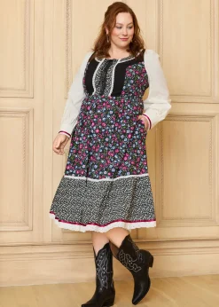 ModCloth x Gunne Sax GUNNE SAX for ModCloth Madilyn Midi Dress Enchanting Bloom