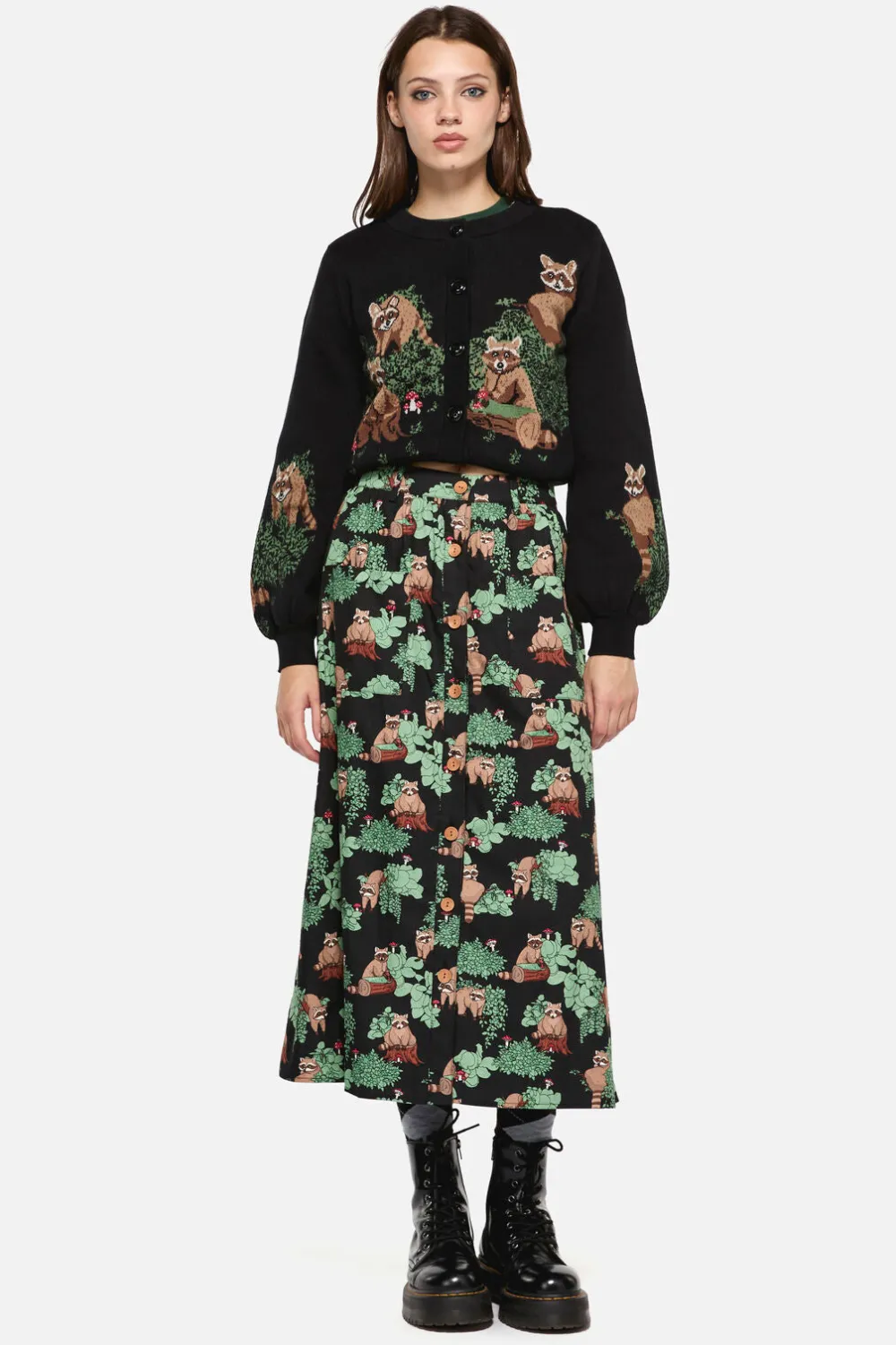 Haus Of Raccon Print Skirt Clearance