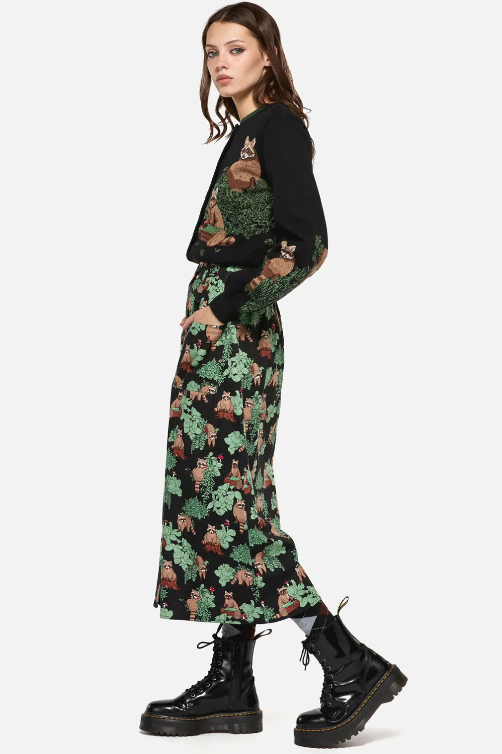 Haus Of Raccon Print Skirt Clearance