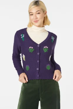 Herb Embroidered Cardi