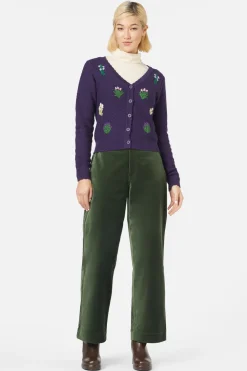 Herb Embroidered Cardi