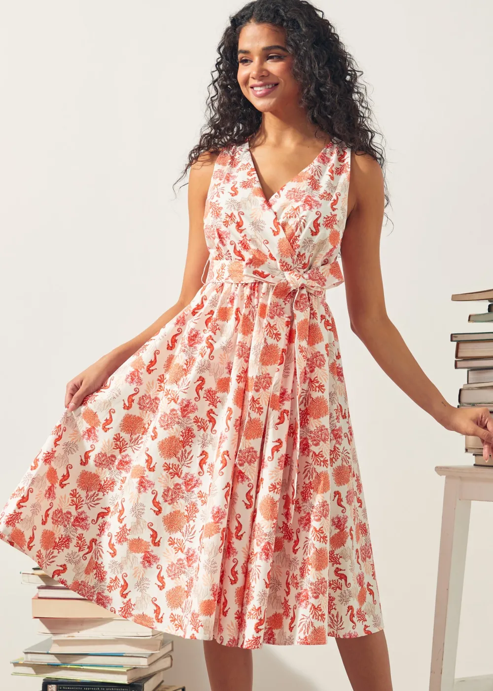 Instant Energy Faux-Wrap Dress Horsing Around