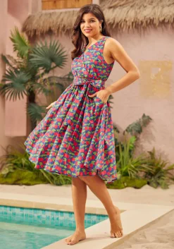 BTC Instant Energy Faux-Wrap Dress Apple