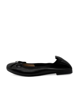 Jamie Leather Ballerina Flat BLACK Discount