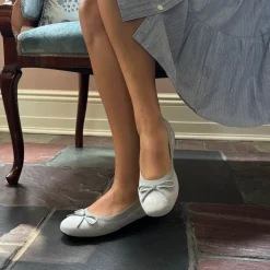 Jamie Leather Ballerina Flat BLACK Discount