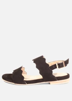 Jarden Suede Scallop Sandals Clearance