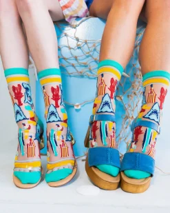 JAWS 50th Anniversary Sheer Crew Sock New