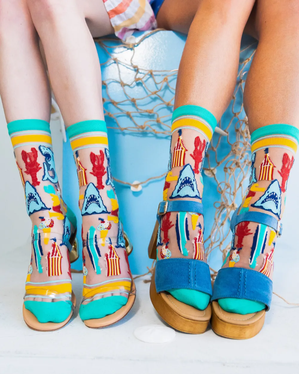 JAWS 50th Anniversary Sheer Crew Sock New