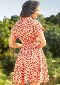 BTC Jazz Age Jive Shirt Dress Cherry Kiss Clearance