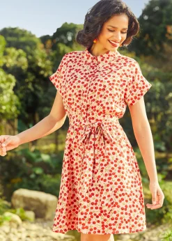 BTC Jazz Age Jive Shirt Dress Cherry Kiss Clearance