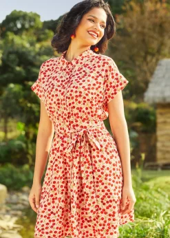 BTC Jazz Age Jive Shirt Dress Cherry Kiss Clearance