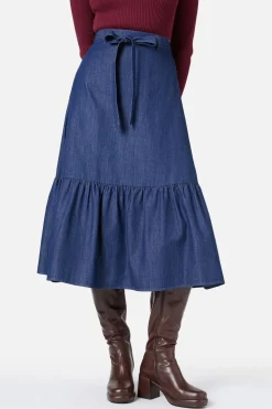 Kara Denim Midi Skirt New