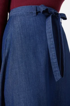 Kara Denim Midi Skirt New