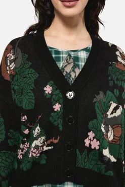 Keeper Of The Woods Graphic Knit Cardigan