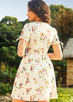 Dangerfield US Kitsch Kitty Print Dress