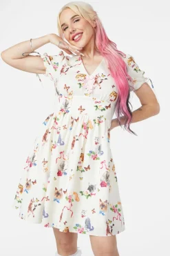 Dangerfield US Kitsch Kitty Print Dress