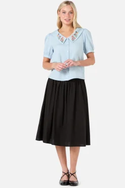 Lattice Embroidered Blouse Clearance