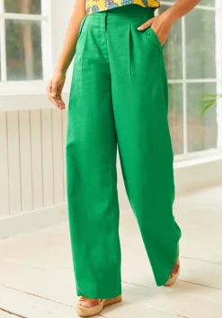 BTC Lazy Afternoon Wide Leg Pants Green Sale
