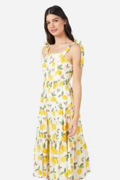 Lemon Midi Dress Hot