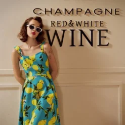 Orchid Bloom Clothing Lemon Print Swing Dress Discount