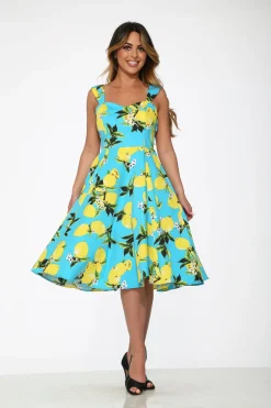 Orchid Bloom Clothing Lemon Print Swing Dress Discount