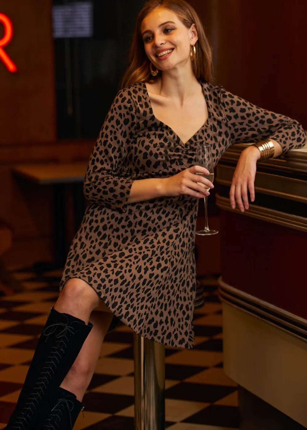 Leopard Hi-Low Empress Dress Wild Cat Online