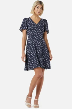 Lila Ditsy Mini Dress New