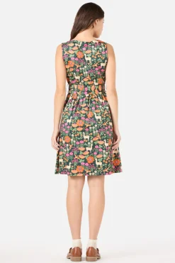 Llama V Neck Sleeveless Dress